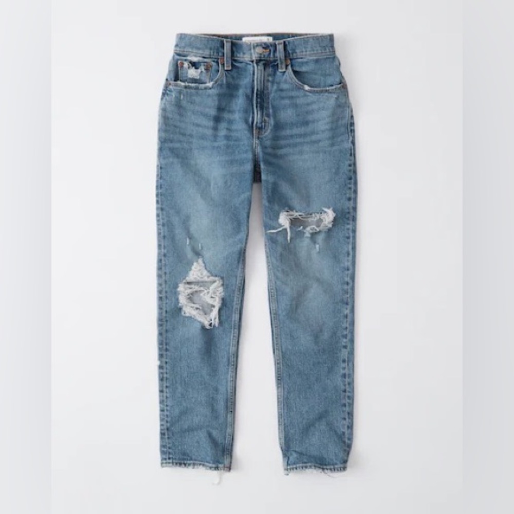 Abercrombie Ripped High Rise Mom Jeans size 4